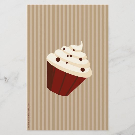 Cupcake mit weichen Mocha Streifen Flyer (Hinten)
