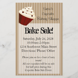 Cupcake mit weichen Mokka-Streifen Flyer