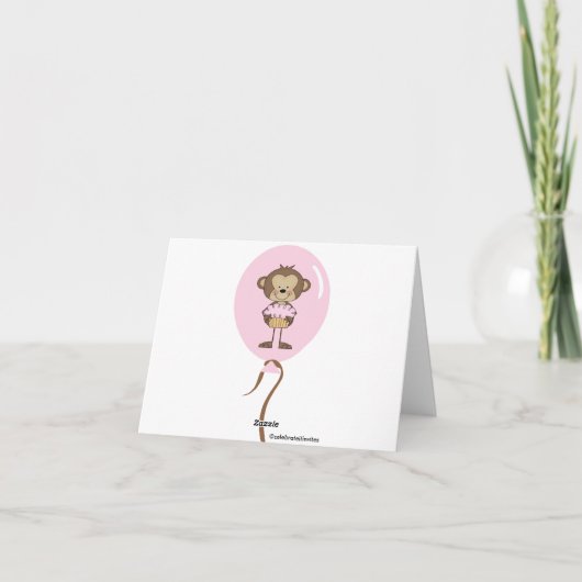 Cupcake MonkeyVielen Dank Dankeskarte (Rückseite)