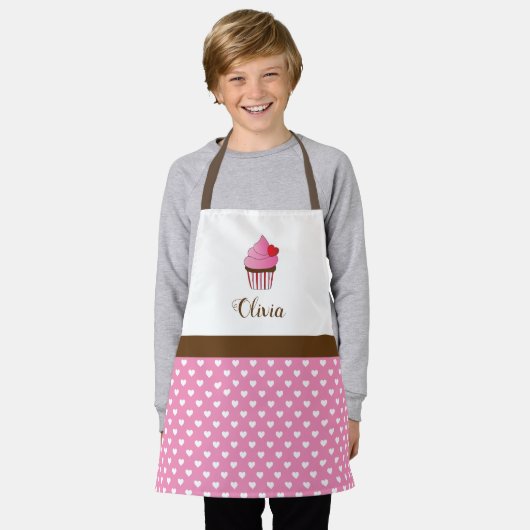 Cupcake Monogramm Schürze (Getragen)