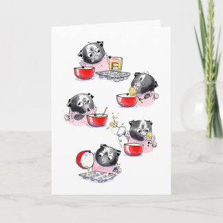 Cupcake Mops Geburtstagskarte Karte