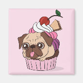 Cupcake-Mops Magnet (Vorne)