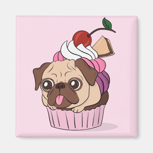 Cupcake-Mops Magnet (Vorne)