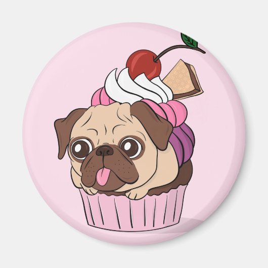 Cupcake-Mops Magnet (Vorne)