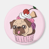Cupcake Mops Magnet (Vorne)