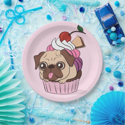 Cupcake-Mops Pappteller (Party)