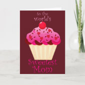 Cupcake Mothers Day Card der süßesten Mama der Wel Karte (Vorderseite)