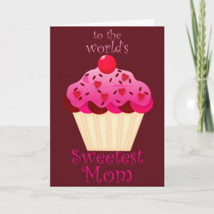 Cupcake Mothers Day Card der süßesten Mama der Wel Karte