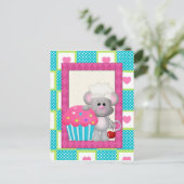 Cupcake Mouse Postkarte (Stehend Vorderseite)