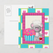 Cupcake Mouse Postkarte (Vorne/Hinten)