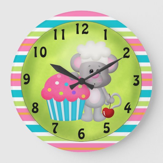 Cupcake Mouse Uhr (Vorderseite)