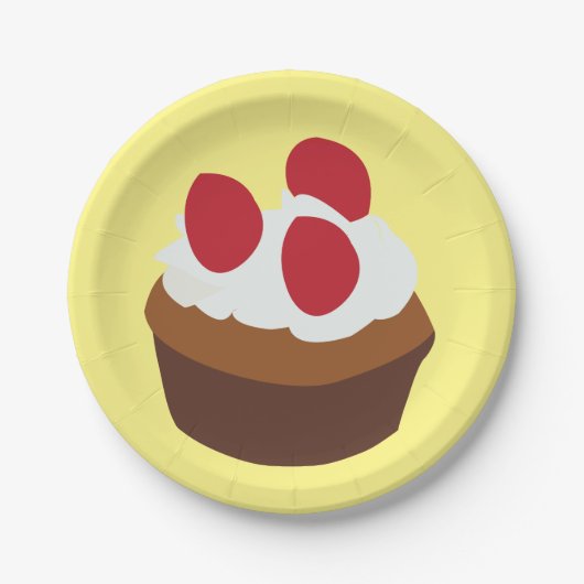 Cupcake Muffin Cupcake Pappteller (Vorderseite)