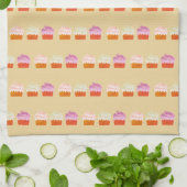 Cupcake Muster farbenfrohe Illustrationsbaker Geschirrtuch (Gefaltet)