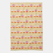 Cupcake Muster farbenfrohe Illustrationsbaker Geschirrtuch (Vertikal)