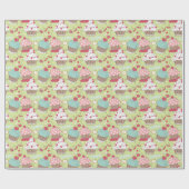 Cupcake-Muster Geschenkpapier (Flach)