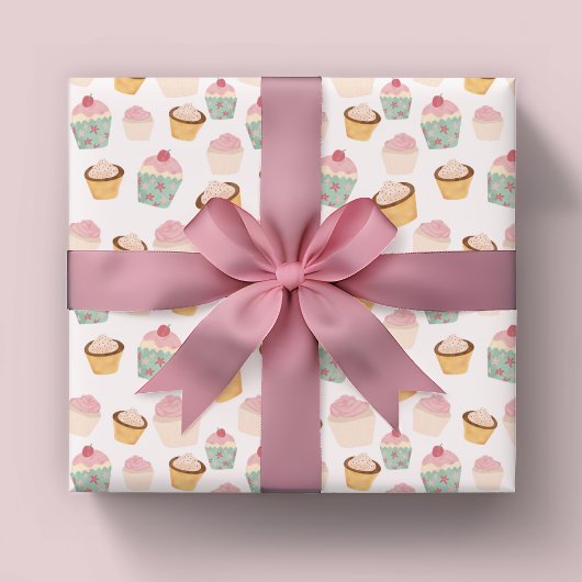 Cupcake-Muster Geschenkpapier