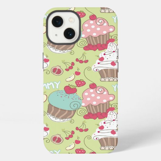 Cupcake-Muster iPhone Hülle (Rückseite)