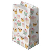 Cupcake-Muster Kleine Geschenktüte (Vorderseite Schrägansicht)
