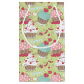 Cupcake-Muster Kleine Geschenktüte (Rückseite)