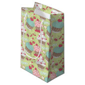 Cupcake-Muster Kleine Geschenktüte (Vorderseite Schrägansicht)