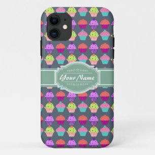 Cupcake Muster MintPersonalized Name Case-Mate iPhone Hülle