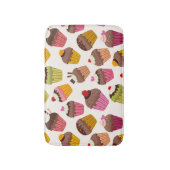 Cupcake Muster, Muffin Muster, Schokolade, Herz Badematte (Vorderseite Vertikal)