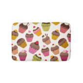 Cupcake Muster, Muffin Muster, Schokolade, Herz Badematte (Vorderseite)