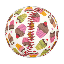 Cupcake Muster, Muffin Muster, Schokolade, Herz Baseball
