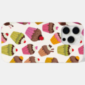 Cupcake Muster, Muffin Muster, Schokolade, Herz Case-Mate iPhone Hülle (Rückseite (Horizontal))