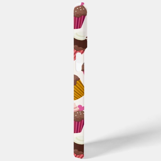 Cupcake Muster, Muffin Muster, Schokolade, Herz Case-Mate iPhone Hülle (Rückseite / Rechts)