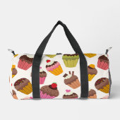 Cupcake Muster, Muffin Muster, Schokolade, Herz Duffle Bag (Vorderseite)