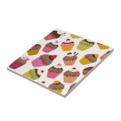 Cupcake Muster, Muffin Muster, Schokolade, Herz Fliese (Seite)
