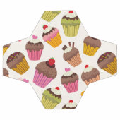Cupcake Muster, Muffin Muster, Schokolade, Herz Fußball (Flach)