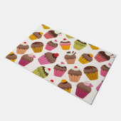 Cupcake Muster, Muffin Muster, Schokolade, Herz Fußmatte (Schrägansicht)