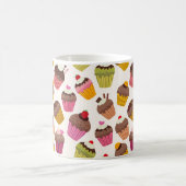 Cupcake Muster, Muffin Muster, Schokolade, Herz Kaffeetasse (Mittel)