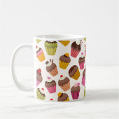 Cupcake Muster, Muffin Muster, Schokolade, Herz Kaffeetasse (Links)
