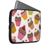 Cupcake Muster, Muffin Muster, Schokolade, Herz Laptopschutzhülle (Vorne Rechts)