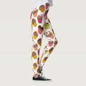 Cupcake Muster, Muffin Muster, Schokolade, Herz Leggings (Rechts)