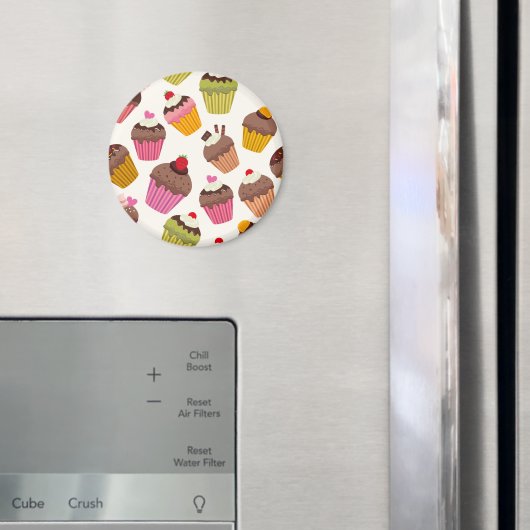 Cupcake Muster, Muffin Muster, Schokolade, Herz Magnet (In Situ (Kühlschrank))