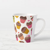 Cupcake Muster, Muffin Muster, Schokolade, Herz Milchtasse (Rechts)