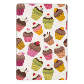 Cupcake Muster, Muffin Muster, Schokolade, Herz Mini Klemmbrett (Rückseite)