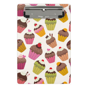 Cupcake Muster, Muffin Muster, Schokolade, Herz Mini Klemmbrett