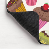 Cupcake Muster, Muffin Muster, Schokolade, Herz Mousepad (Ecke)