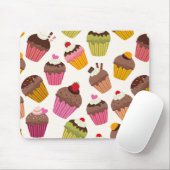 Cupcake Muster, Muffin Muster, Schokolade, Herz Mousepad (Mit Mouse)