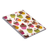 Cupcake Muster, Muffin Muster, Schokolade, Herz Notizblock (Rechte Seite)