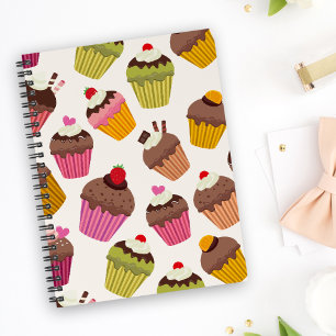 Cupcake Muster, Muffin Muster, Schokolade, Herz Notizblock