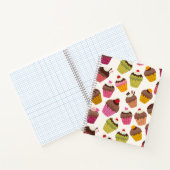 Cupcake Muster, Muffin Muster, Schokolade, Herz Notizblock (Innenseite)