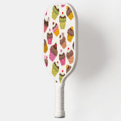 Cupcake Muster, Muffin Muster, Schokolade, Herz Pickleball Schläger (Links)