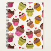 Cupcake Muster, Muffin Muster, Schokolade, Herz Planer (Vorderseite)