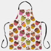 Cupcake Muster, Muffin Muster, Schokolade, Herz Schürze (Vorderseite)